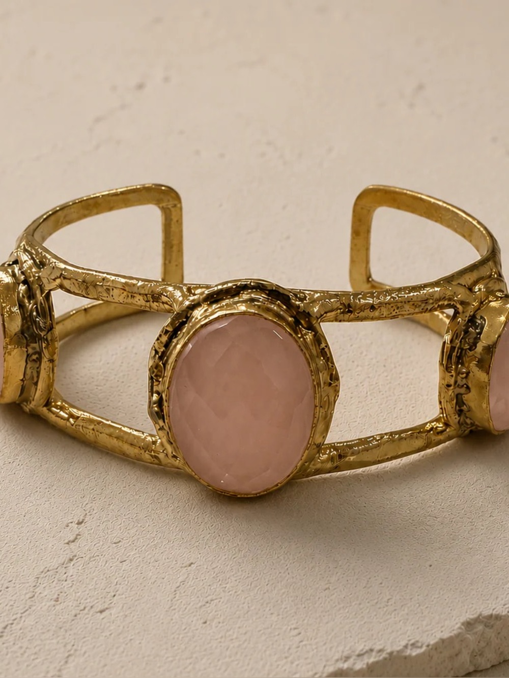 ROSE QUARTZ GALLERY CUFF